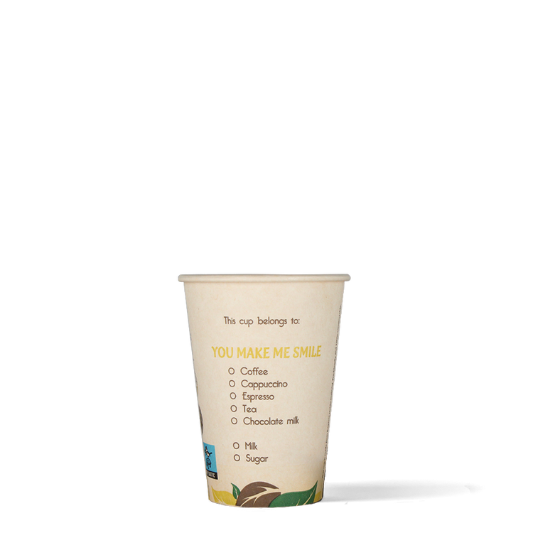 Koffiebekers - Eco Kind Cup - suikerriet - biologisch afbreekbaar - 180cc/7.5oz - 2.500 st/ds