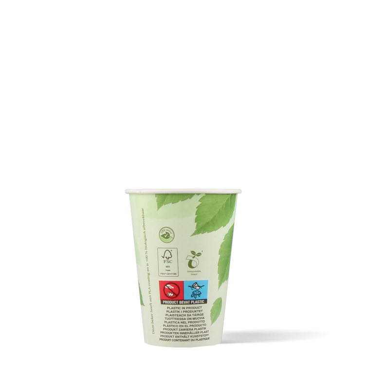 Koffiebekers - Green Line - biologisch afbreekbaar - 180cc/7.5oz - 2.500 st/ds