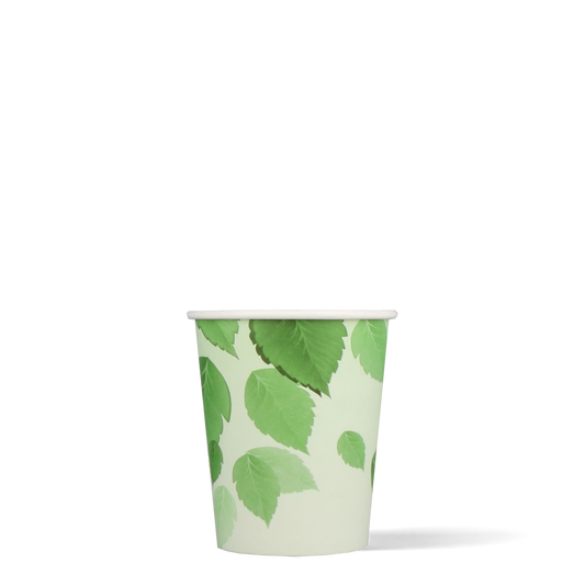 Cappuccinobekers - Green Line - biologisch afbreekbaar - 230cc/8oz - 1.000 st/ds
