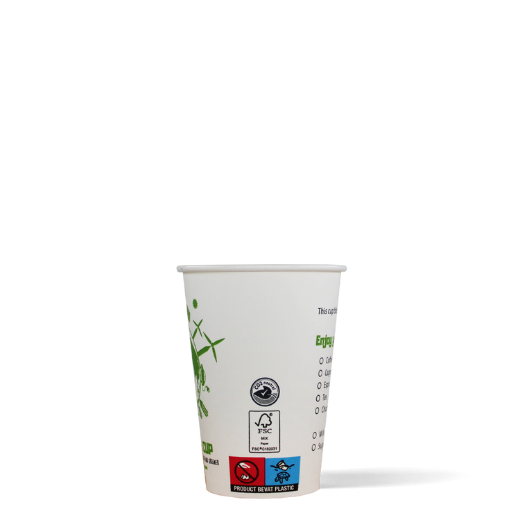Koffiebekers - Green Life Cup - Aqua dispersie coating - 180cc/7.5oz - 2.500 st/ds