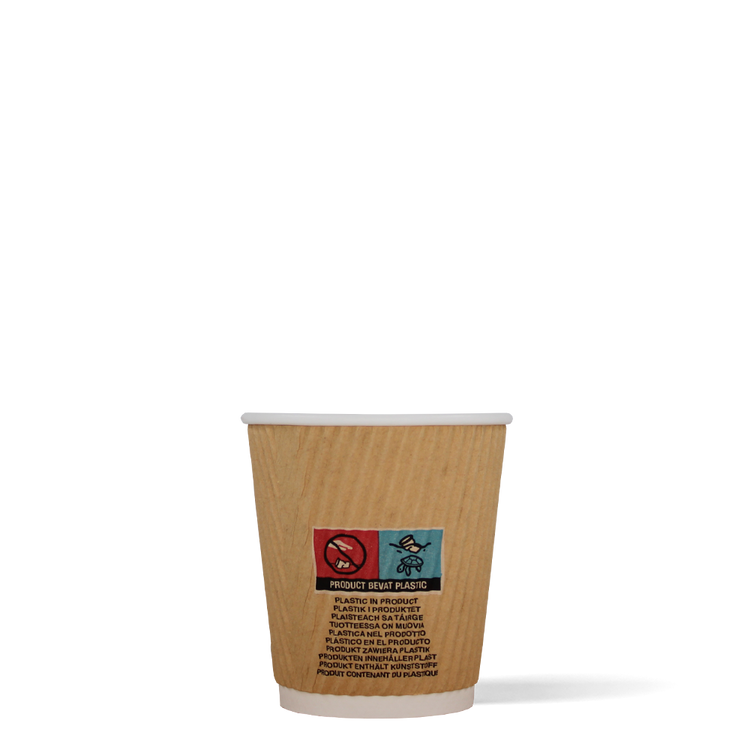 Koffiebekers - Ripple Wall - Kraft - 177cc/7oz - 500 st/ds