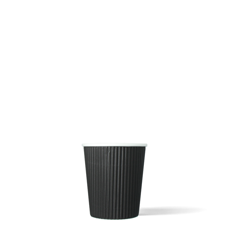 Koffiebekers - Ripple Wall - zwart - 177cc/7oz - 500 st/ds