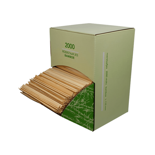 Roerstaafjes Bamboe - 11cm - 4 x 2.000 stuks