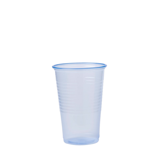 Plastic waterbekers - transparant blauw - 200cc - 3.000 st/ds